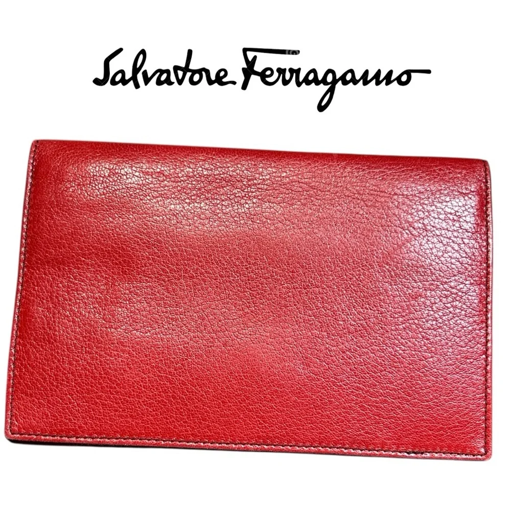 Salvatore‎ Ferragamo Women’s VINTAGE Red Leather Wallet